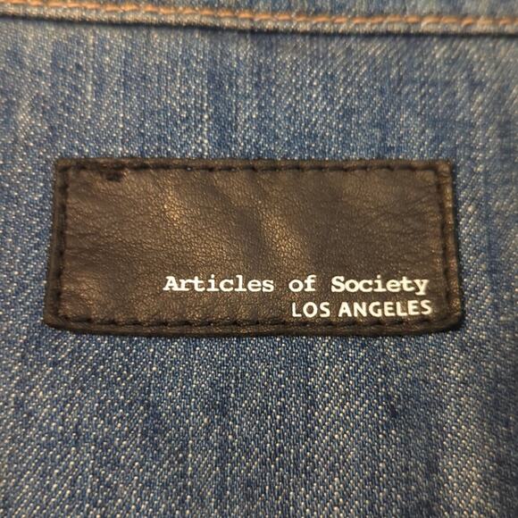 Articles of Society Los Angeles Denim 100% Jean Jacket Women's Size L - Picture 3 of 8